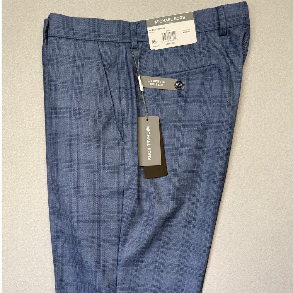 Michael Kors Men's Classic Fit Wool Blend Suit Pant - Denim 32X32 $190
